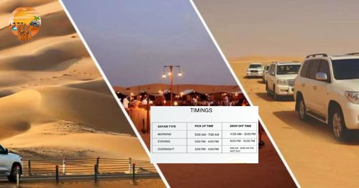 Desert Safari Dubai vs Abu Dhabi Timings