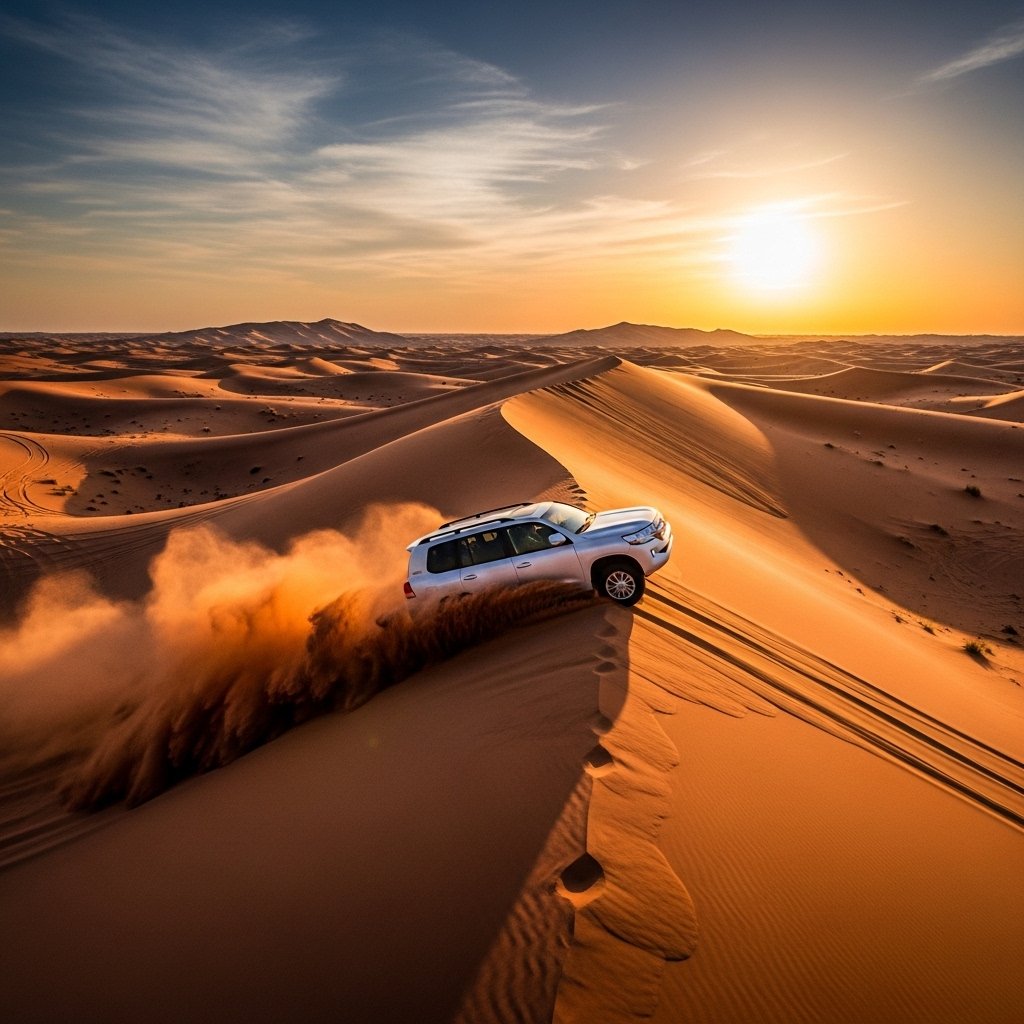 Best Drone Spots Dubai Desert Safari