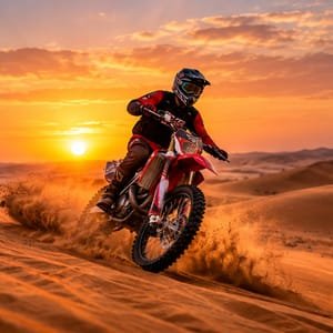 Desert safari bike ride