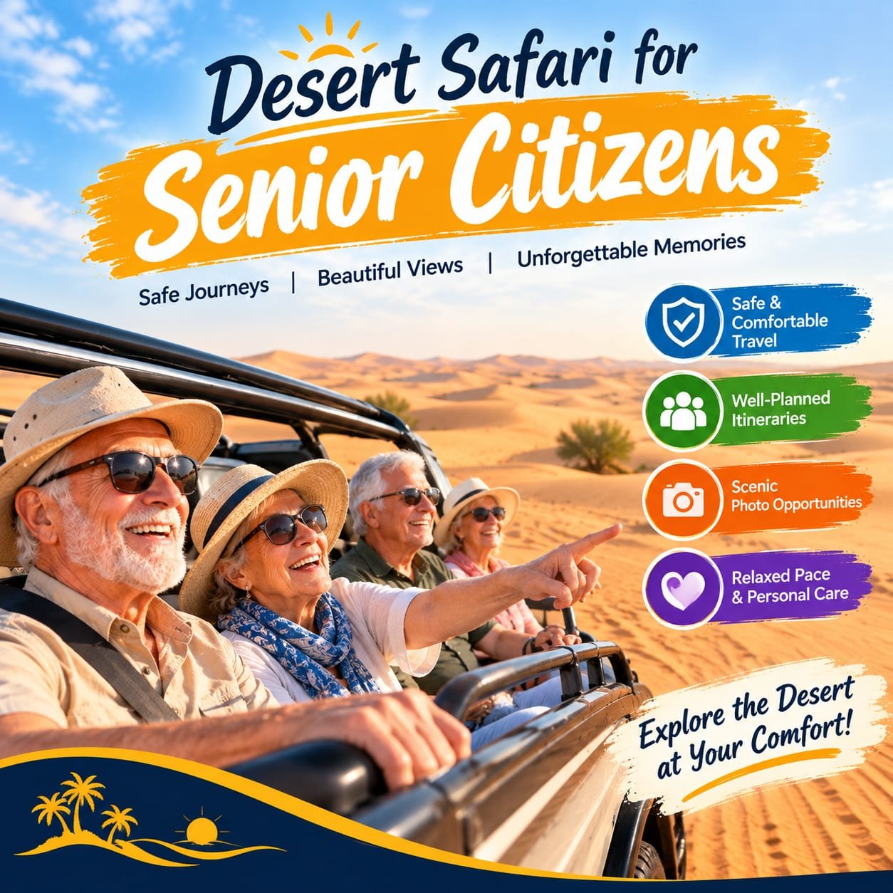 Desert safari senior citizen
