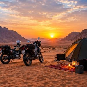 Desert safari bike ride